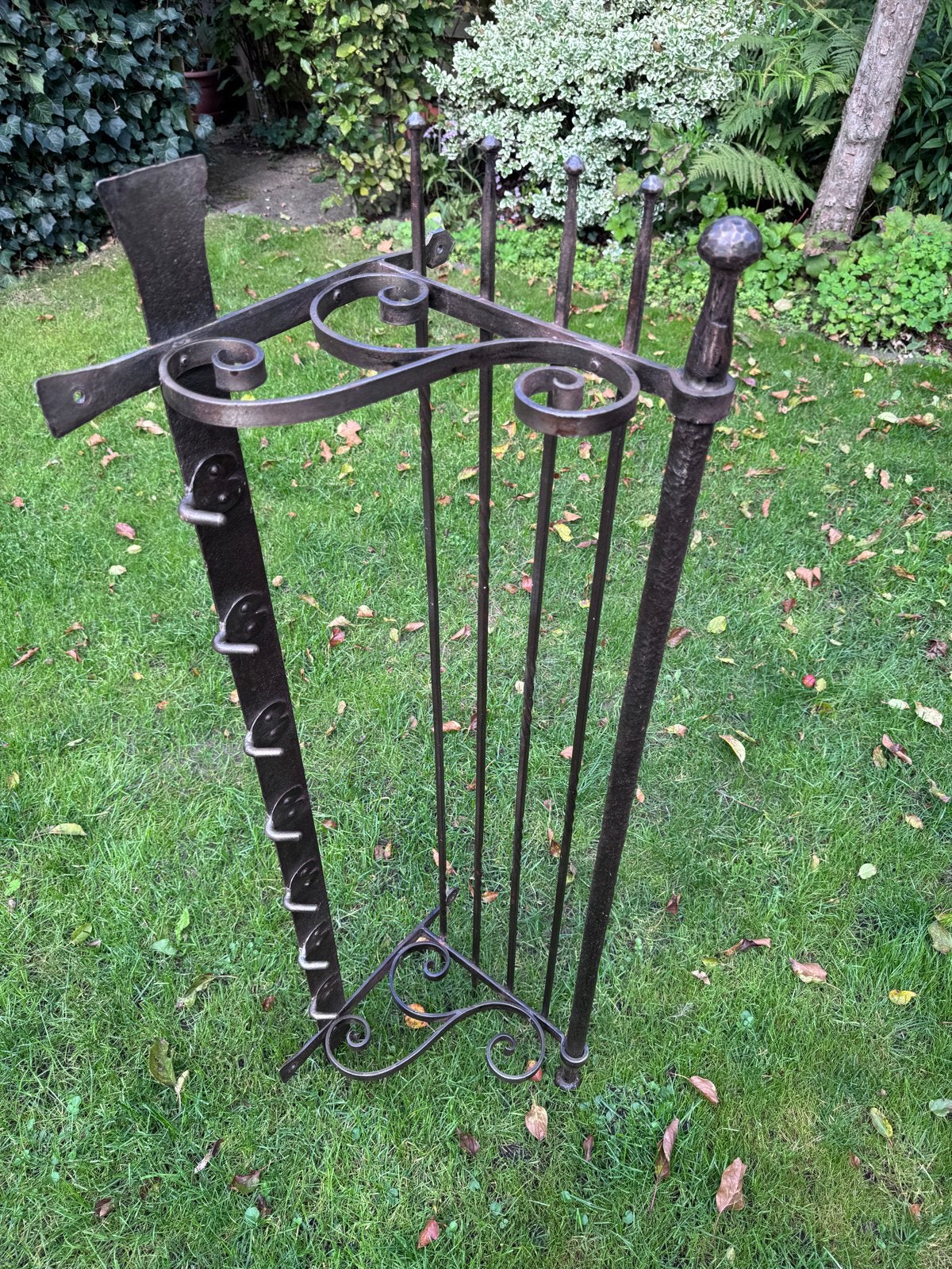 Unieke handgesmede ijzeren kapstok - 65 jaar oud, Wandkapstok, Gebruikt, 100 tot 150 cm, Ophalen of Verzenden