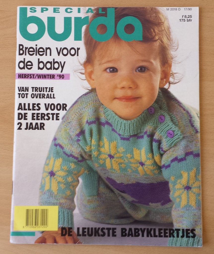 Burda - Breien voor de Baby - Herfst / Winter 1990, Gebruikt, Ophalen of Verzenden, Burda, Breien