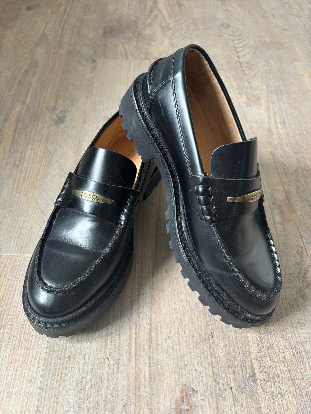 Mooie zwarte Isabel Marant schoenen - loafers - Maat 39, Ophalen of Verzenden, Zo goed als nieuw, Instappers, Zwart