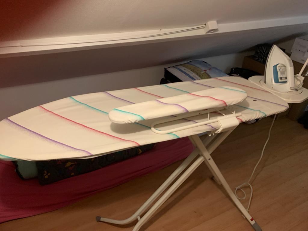Strijkplank met Tefal Strijkijzer, Ophalen of Verzenden, Gebruikt, Strijkijzer met snoer