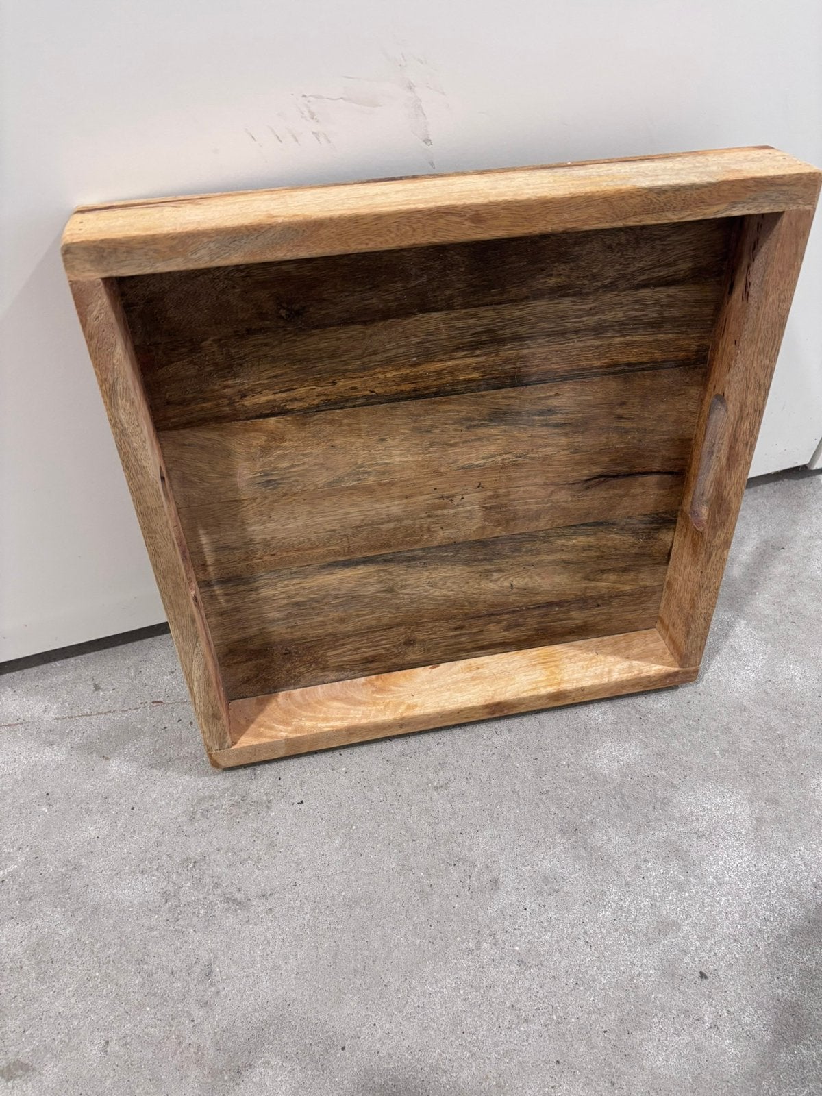Dienblad hout, Ophalen of Verzenden, Gebruikt, Rechthoekig, Hout