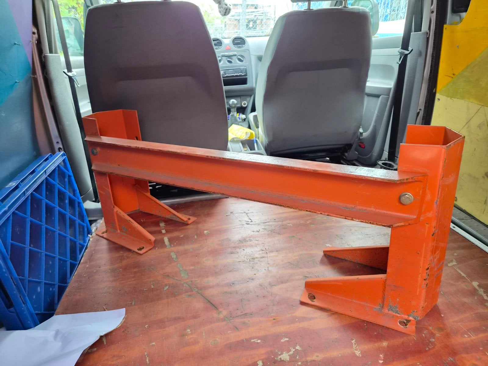 Aanrijdbeveiliging voor heftrucks, Doe-het-zelf en Verbouw, 100 liter of meer, Ophalen, Gebruikt, Transportkar