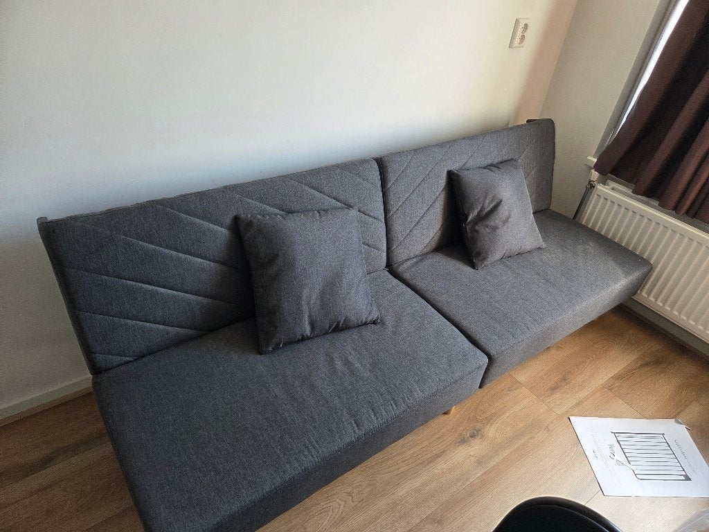 Nieuwe 2 persoons slaapbank, Ophalen, 100 cm, 200 cm, Grijs
