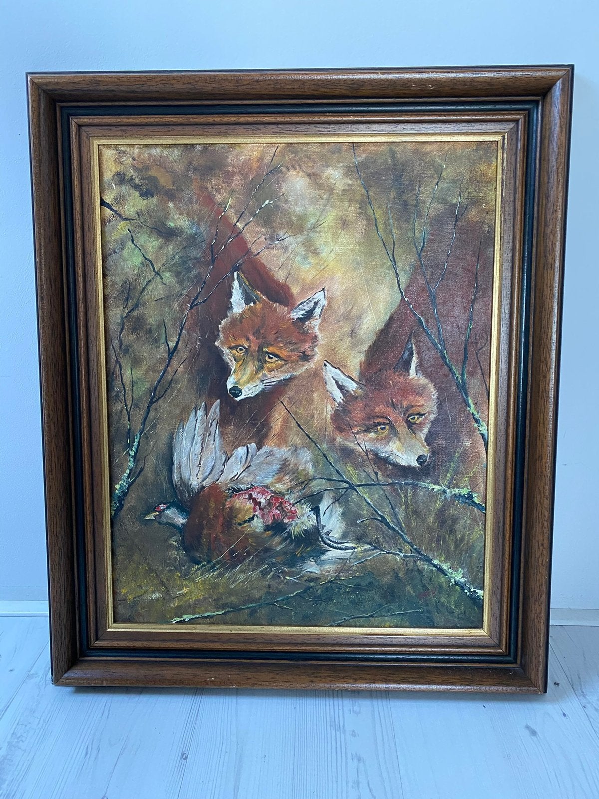 Mooi vossen tafereel, Antiek en Kunst, Ophalen