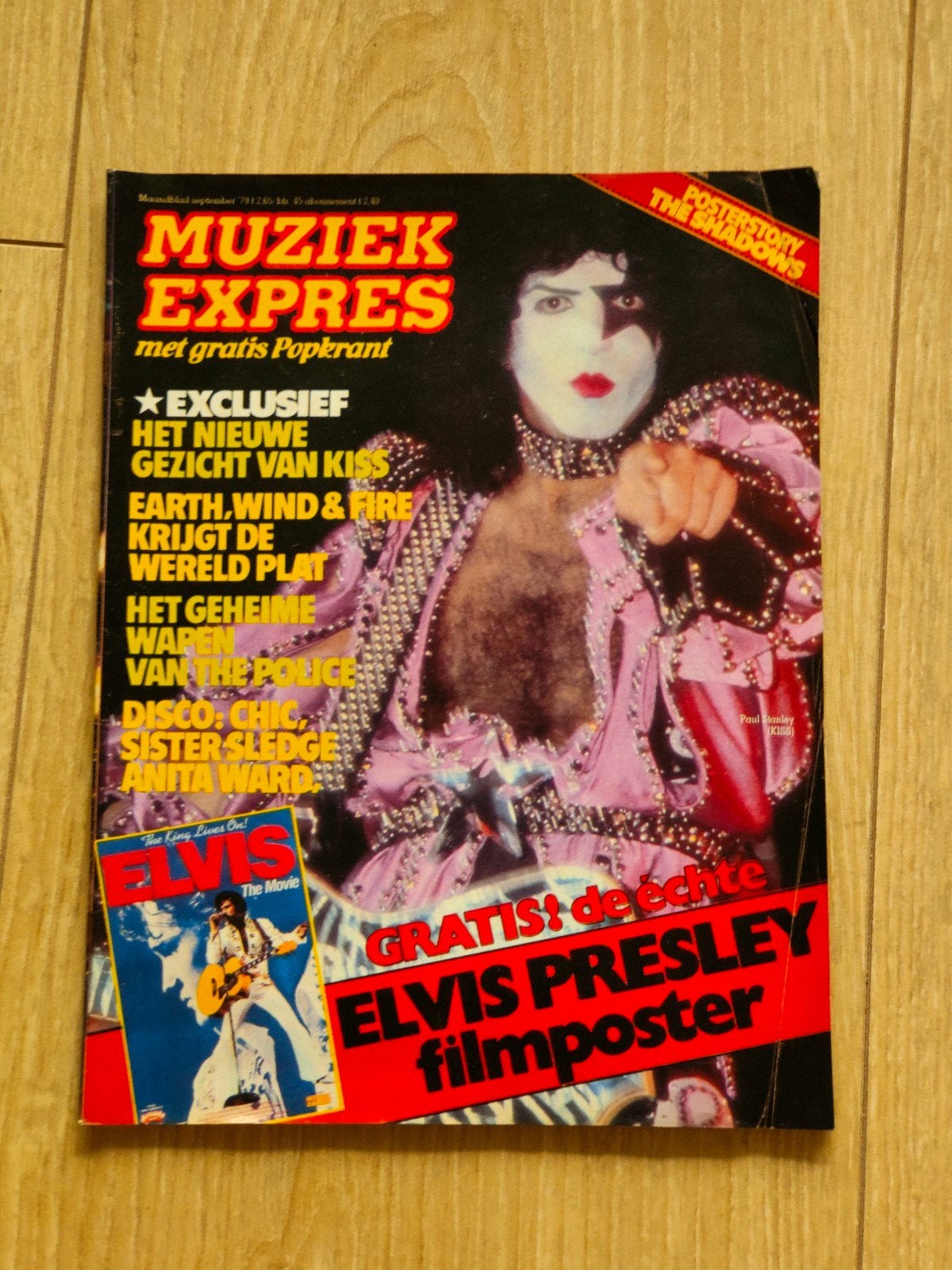 Muziek Expres september 1979 Kiss cover en artikel, Ophalen of Verzenden, 1960 tot 1980, Nederland, Tijdschrift