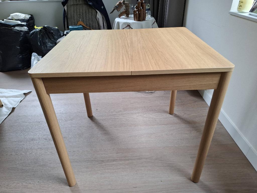 Kleine eettafel met tussenblad, 3,5 maand oud, Ophalen, 100 tot 150 cm, 50 tot 100 cm, Zo goed als nieuw
