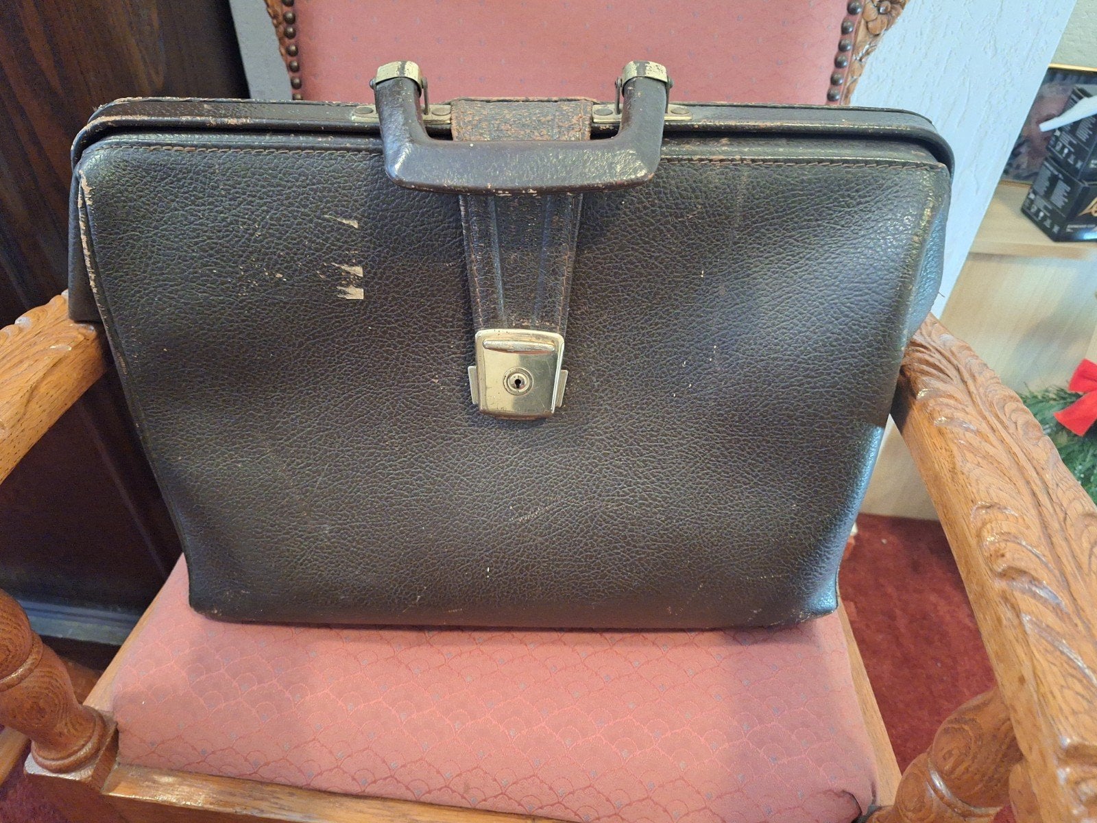 Vintage Klassieke Leren school Tas, Ophalen of Verzenden