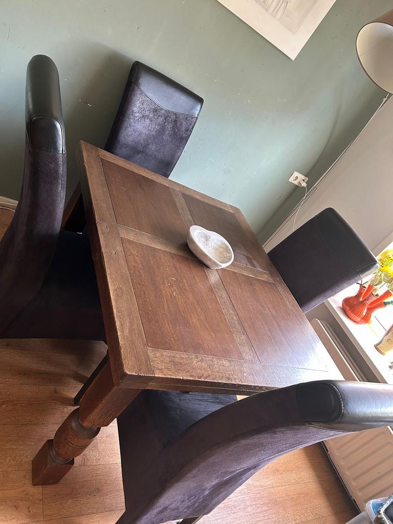 Gratis eikenhouten eettafel - Ophalen deze week!, Ophalen, 100 tot 150 cm, 50 tot 100 cm, Zo goed als nieuw