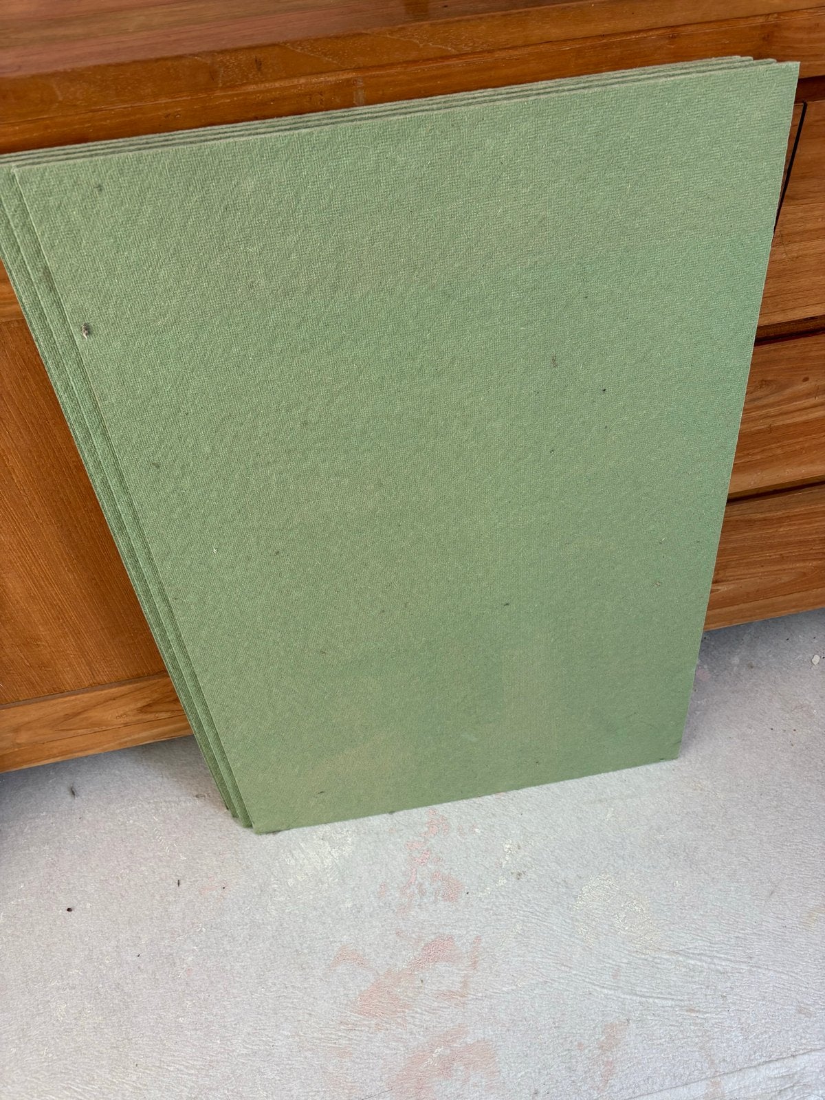4 groene ondervloer platen 5 mm – ca. 2 m², Ophalen, Overige materialen, 30 cm of meer, Gebruikt