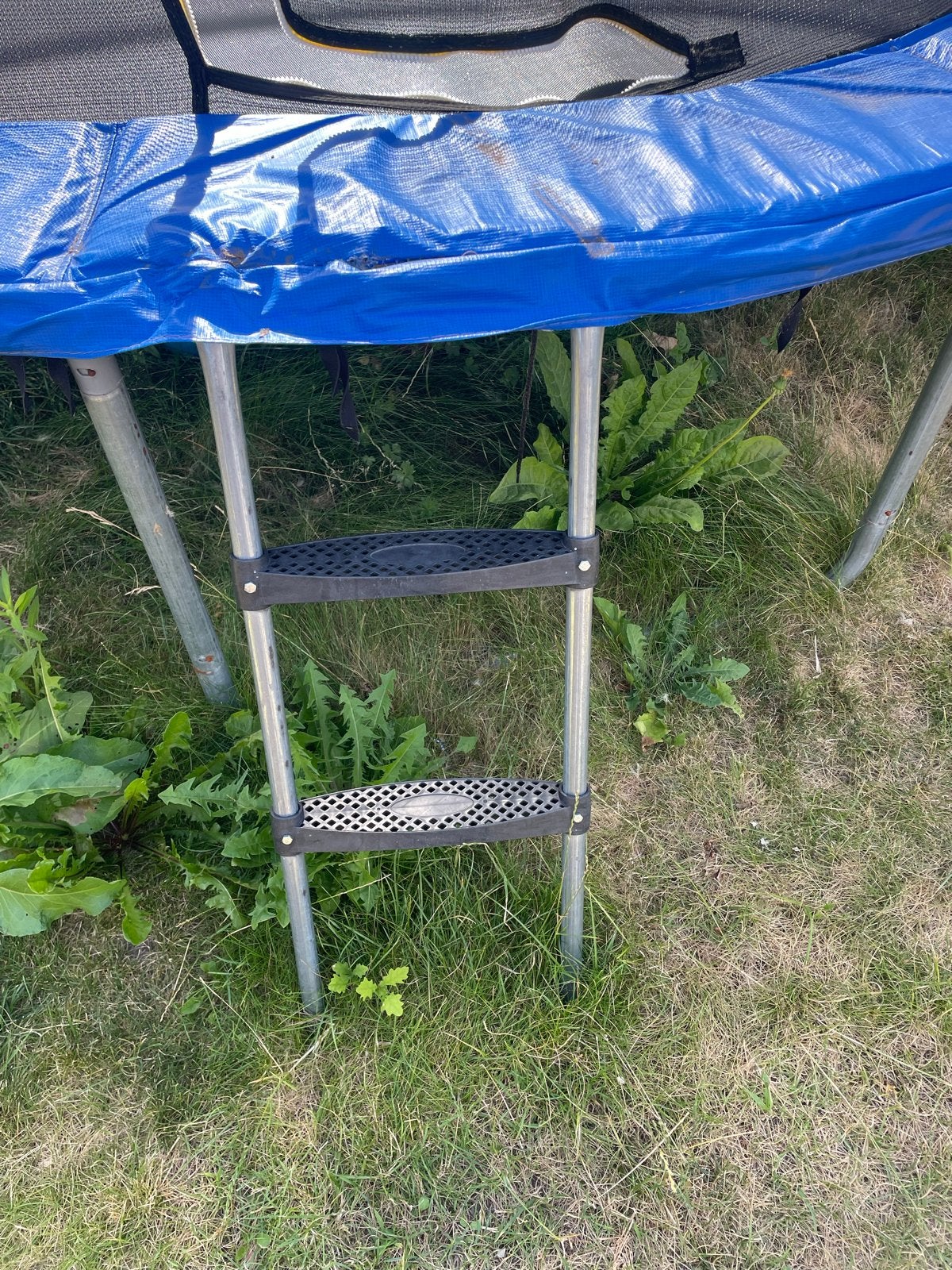 Trampoline 3.05m met veiligheidsnet en trappetje, Ophalen, Gebruikt