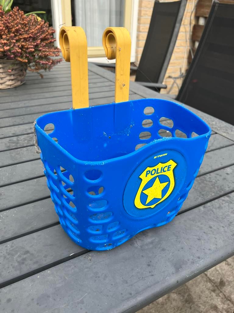 Paw Patrol Blauwe kinderfietsmand politie, Fietsen en Brommers, Ophalen, Gebruikt, Fietsmand, Stuurbevestiging