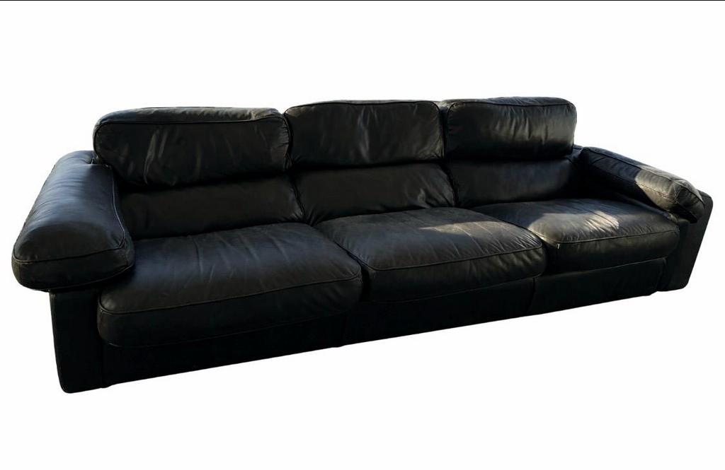 Poltrona Frau Leren Driezitsbank - Vintage Design 1980, Huis en Inrichting, Banken | Bankstellen, Ophalen, 250 tot 300 cm, Gebruikt