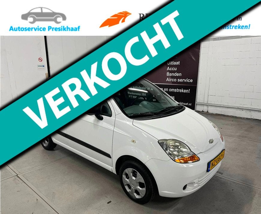 Chevrolet Matiz 0.8 Runner, Auto's, Voorwielaandrijving, Gebruikt, Metallic lak, Wit