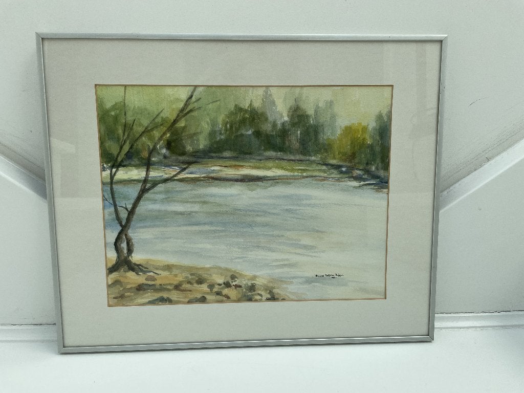 Originele aquarel Anneke Poetsma-Huijgen, Realistisch, Gedateerd, Ophalen of Verzenden, Landschap