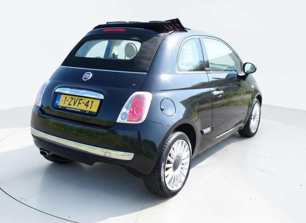 Fiat 500 C 0.9 TwinAir Turbo Lounge|Cabrio|Xenon|Parkeersens, Auto's, Stof, Euro 6, Cabriolet, Zwart