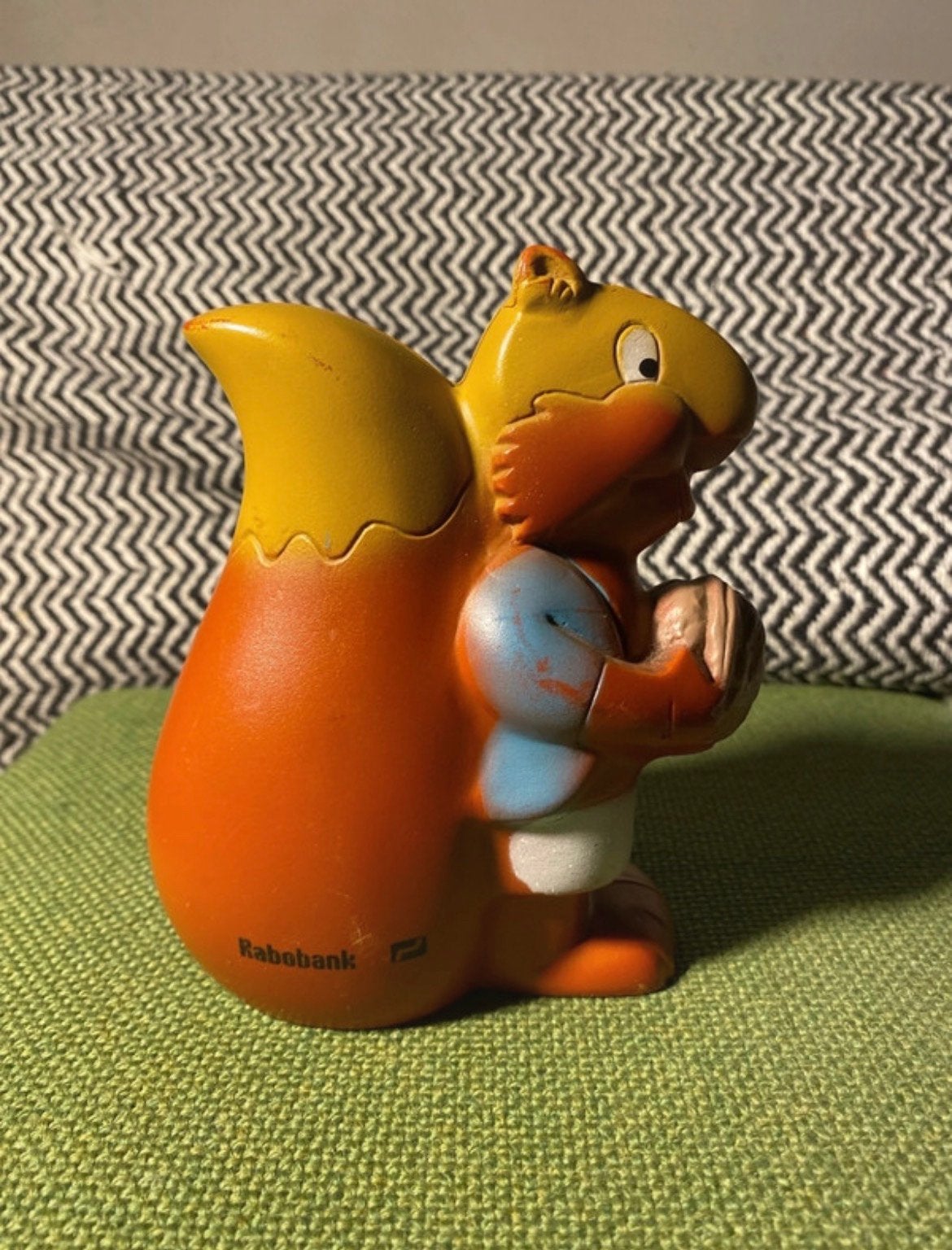 Vintage Rabobank spaarpot eekhoorn, Verzamelen, Ophalen of Verzenden, Gebruikt, Kunststof, Dier