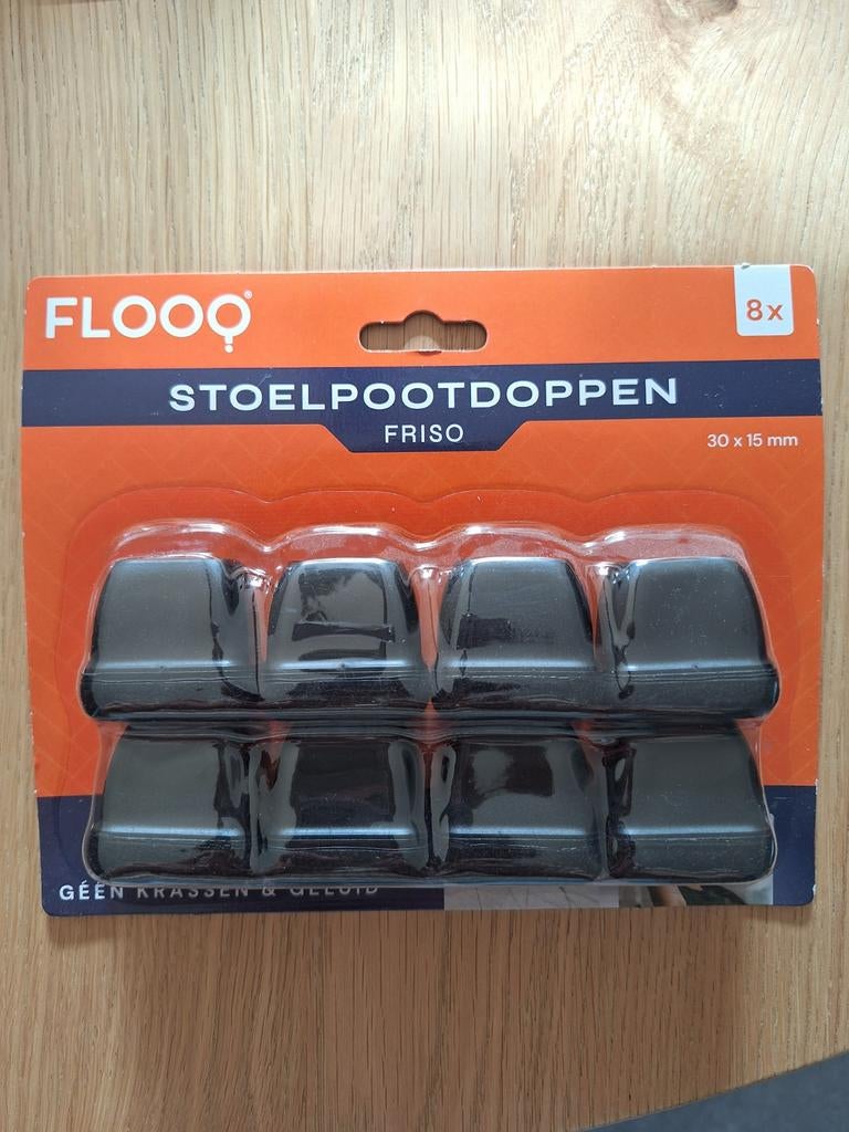 Flooq stoelpootdoppen Friso rechthoekig 30x15 mm 24 stuks, Huis en Inrichting, Ophalen, Nieuw, Eén