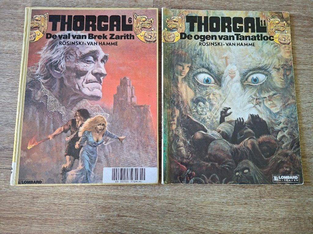 Thorgal 6 en Thorgal 11 De ogen van Tanatloc ( lombard), Meerdere stripboeken, Ophalen of Verzenden, Gelezen