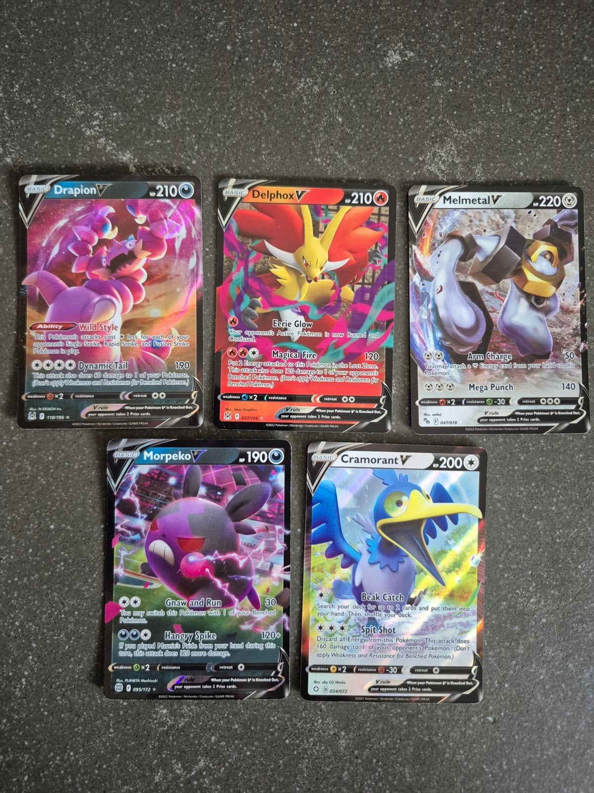 5 Engelse V pokemon kaarten, Ophalen of Verzenden, Nieuw, Meerdere kaarten