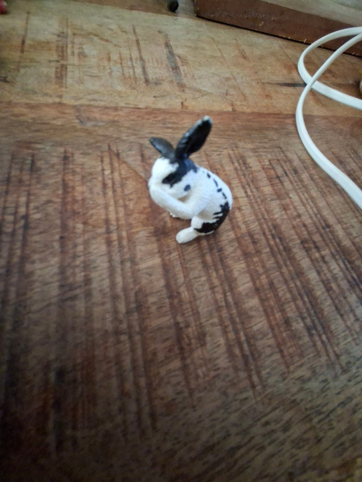 Schleich  zwart/wit konijn, Verzamelen, Dierenverzamelingen, Ophalen of Verzenden, Zo goed als nieuw, Boerderijdier, Beeldje of Figuurtje