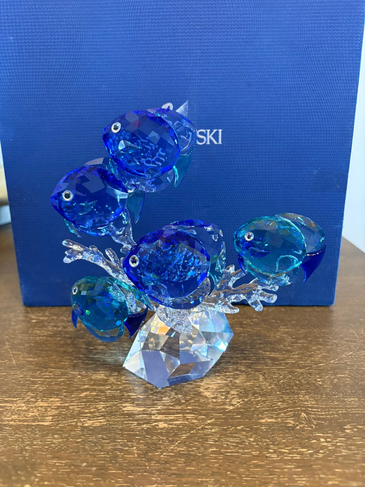 Swarovski school blauwe vissen, Verzamelen, Ophalen of Verzenden, Zo goed als nieuw, Figuurtje
