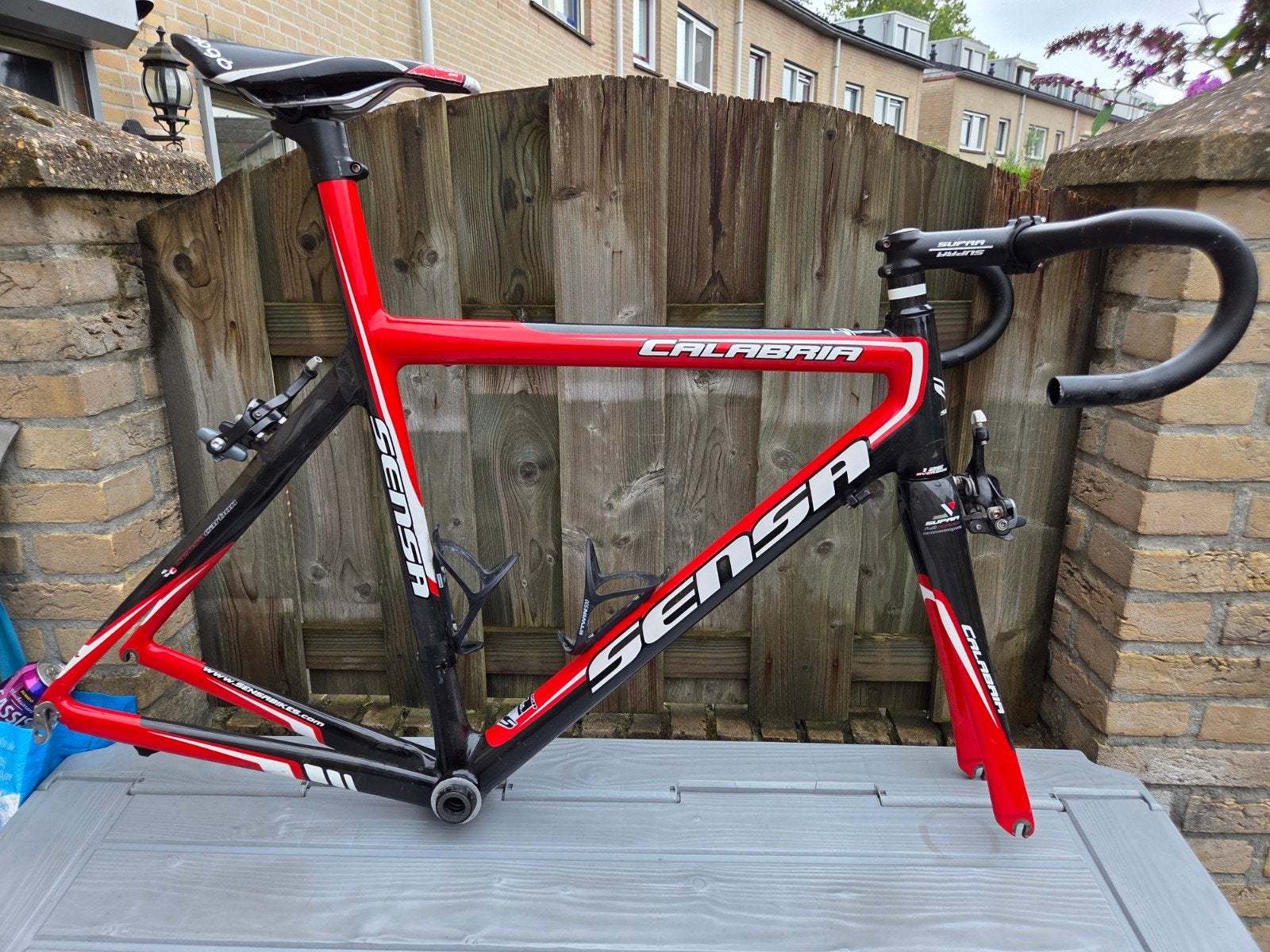 Sensa Calabria Carbon Raceframe 55 cm + Extra's....KOOPJE, 53 tot 57 cm, Ophalen, Zo goed als nieuw, Carbon