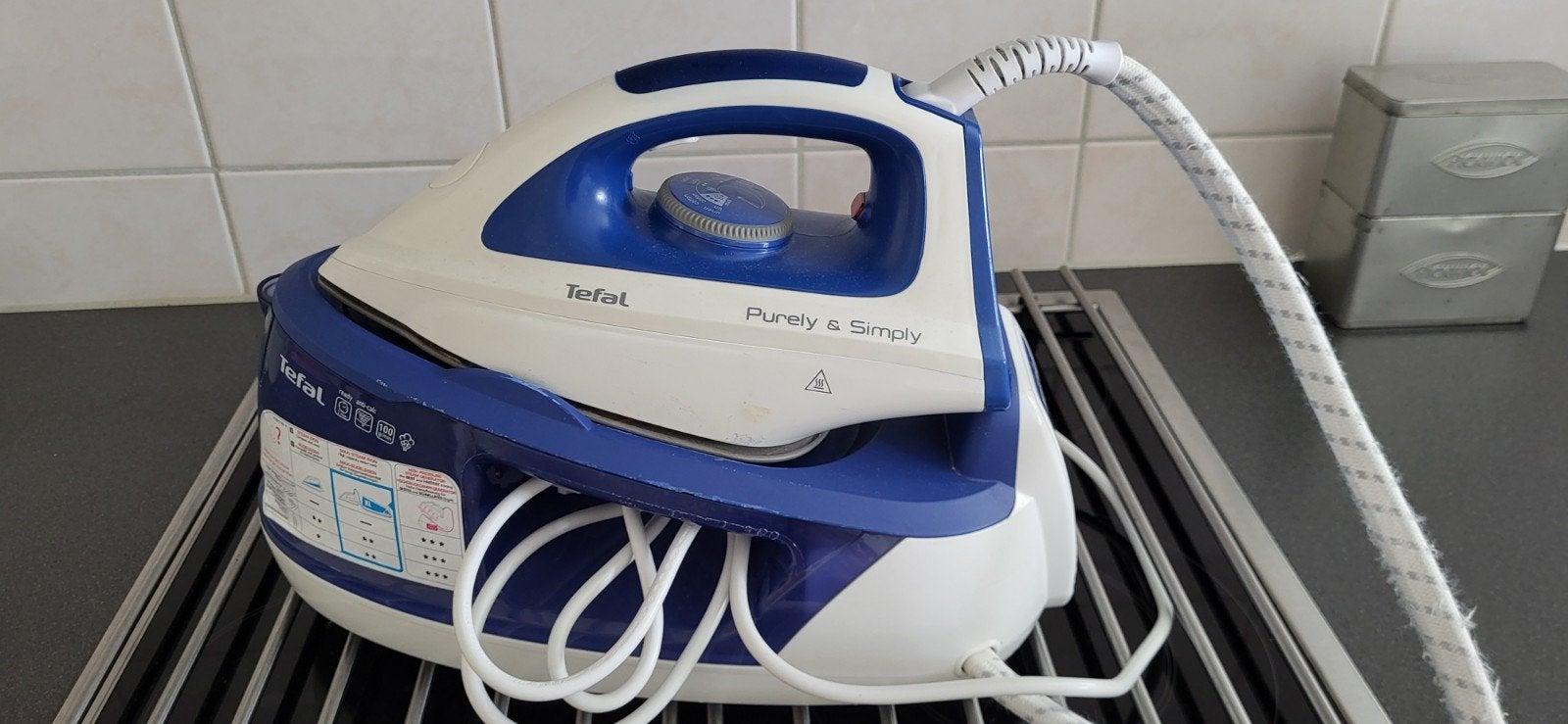 Tefal Purely & Simply stoomgenerator strijkijzer, Ophalen, Gebruikt, Strijkijzer met snoer