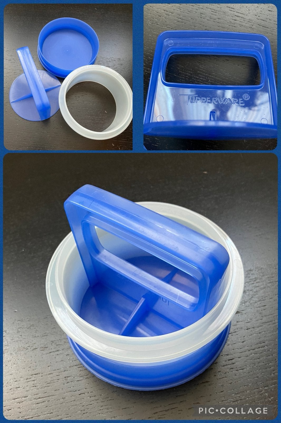 Blauwe hamburgerpers hamburger maken Tupperware/z.g.a.n, Huis en Inrichting, Keuken | Tupperware, Blauw, Overige typen, Ophalen of Verzenden
