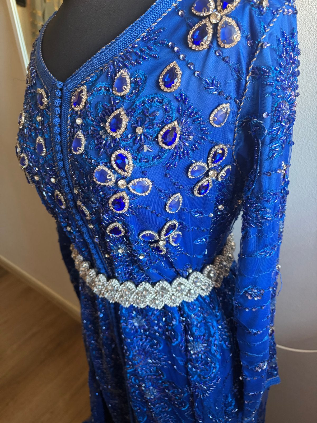 Prachtige Royal Blue Takshita, Maat 38/40 (M), Galajurk, Blauw, Ophalen of Verzenden