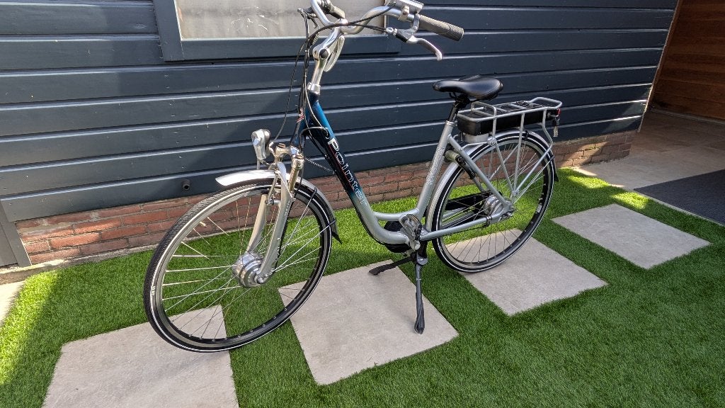 elektrische damesfiets merk pointer, Gebruikt, Minder dan 47 cm, 30 tot 50 km per accu, Ophalen