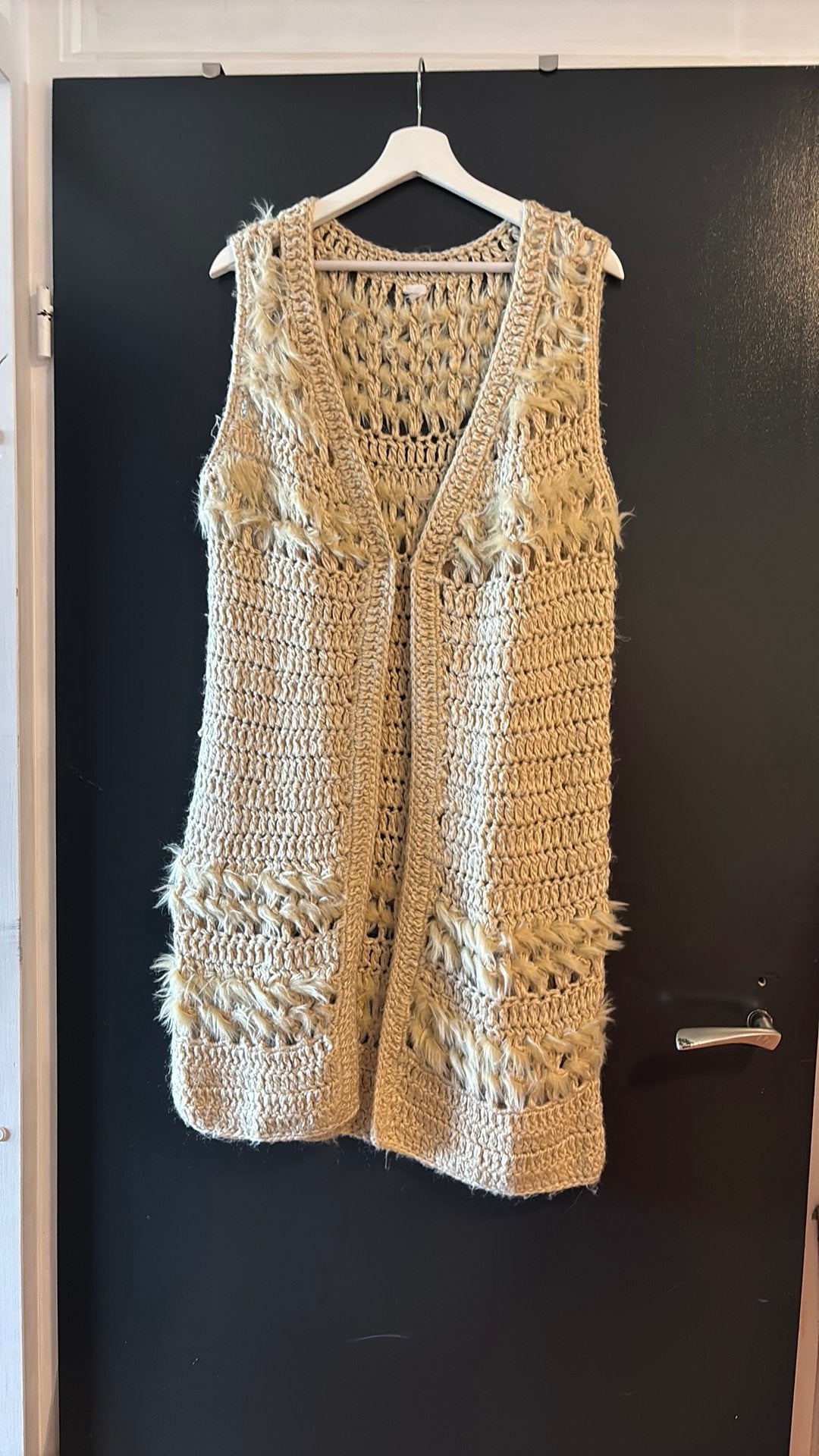 Lange vest boho stijl, Ophalen of Verzenden, Zo goed als nieuw, Maat 42/44 (L)