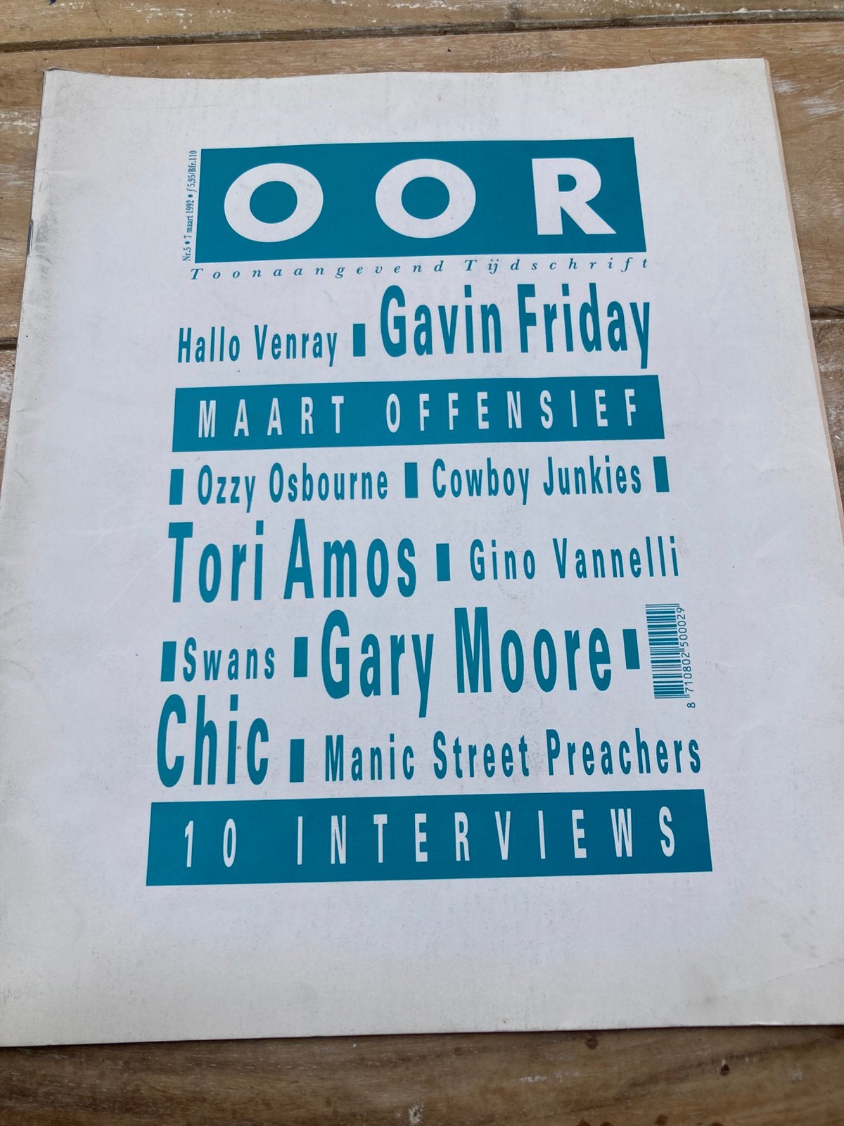 OOR 1992 Gary Moore HALLO VENRAY Ozzy Osbourne SWANS Kidjo, Ophalen of Verzenden, Muziek, Film of Tv