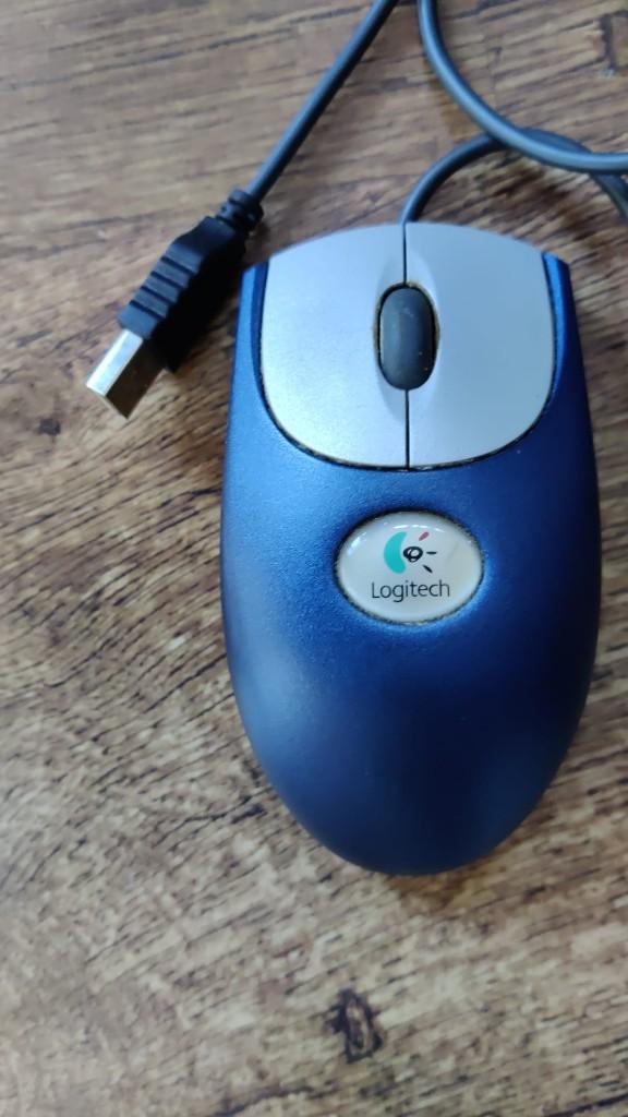 Logitech M-BJ58 optische muis met USB kabel, Muis, Gebruikt, ‘LOGITECH’, Ophalen of Verzenden