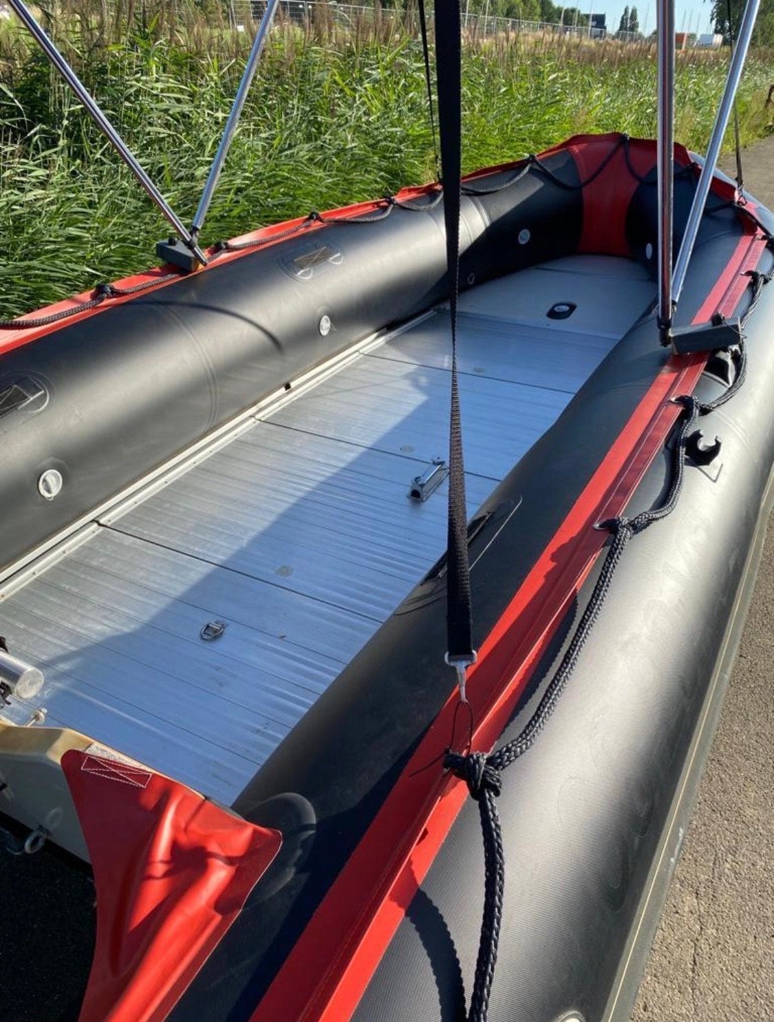 Vortex rubberboot zonder buitenboordmotor met trailer, Watersport en Boten, Rubberboten, Ophalen, Aluminium, Gebruikt, Vortex