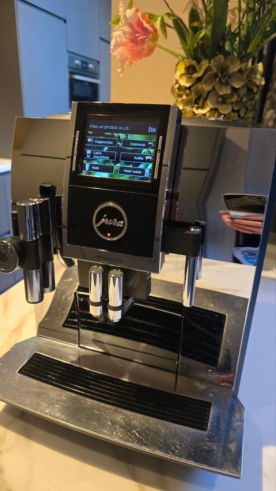 Jura Z9 Impressa Chome, Gebruikt, 10 kopjes of meer, Koffiemachine, Afneembaar waterreservoir