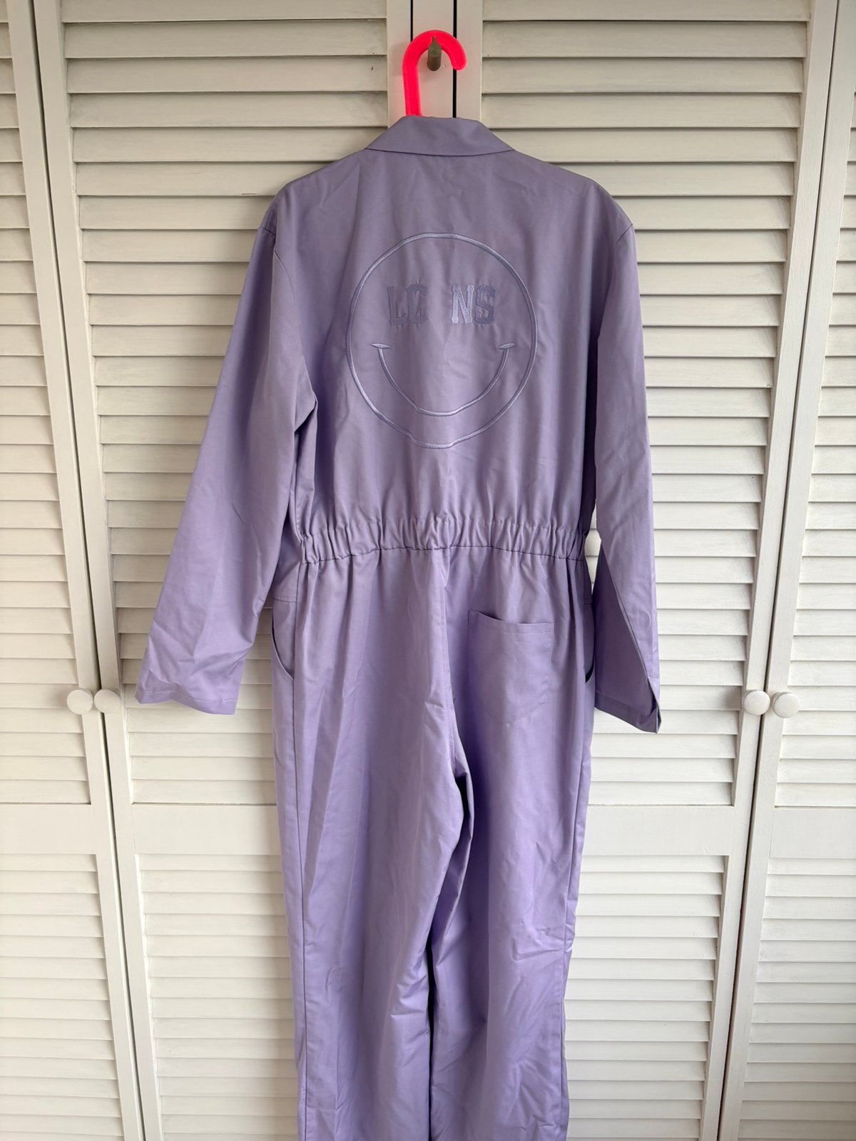 Le cafe noir studio jumpsuit smiley paars, Ophalen of Verzenden, Zo goed als nieuw, Zwart