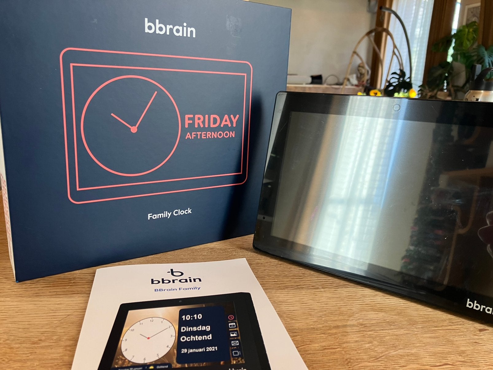 BBrain Family Clock (dementieklok) versie 2024 zgan compleet, Overige typen, Kalenderfunctie, Ophalen of Verzenden, Zo goed als nieuw