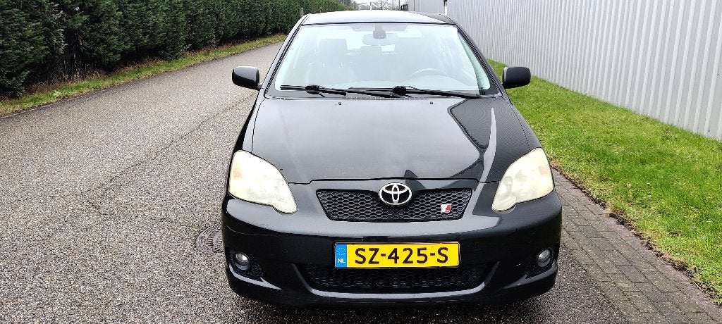 Toyota Corolla 1.8 Vvtl-i Compr. 3DR T-sport 2005 Zwart, Auto's, Voorwielaandrijving, 4 cilinders, Zwart, 11 km/l