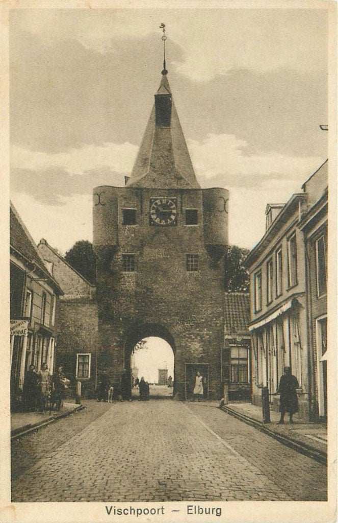 701-089-007 Elburg Vischpoort, Verzenden, Voor 1920, Gelderland