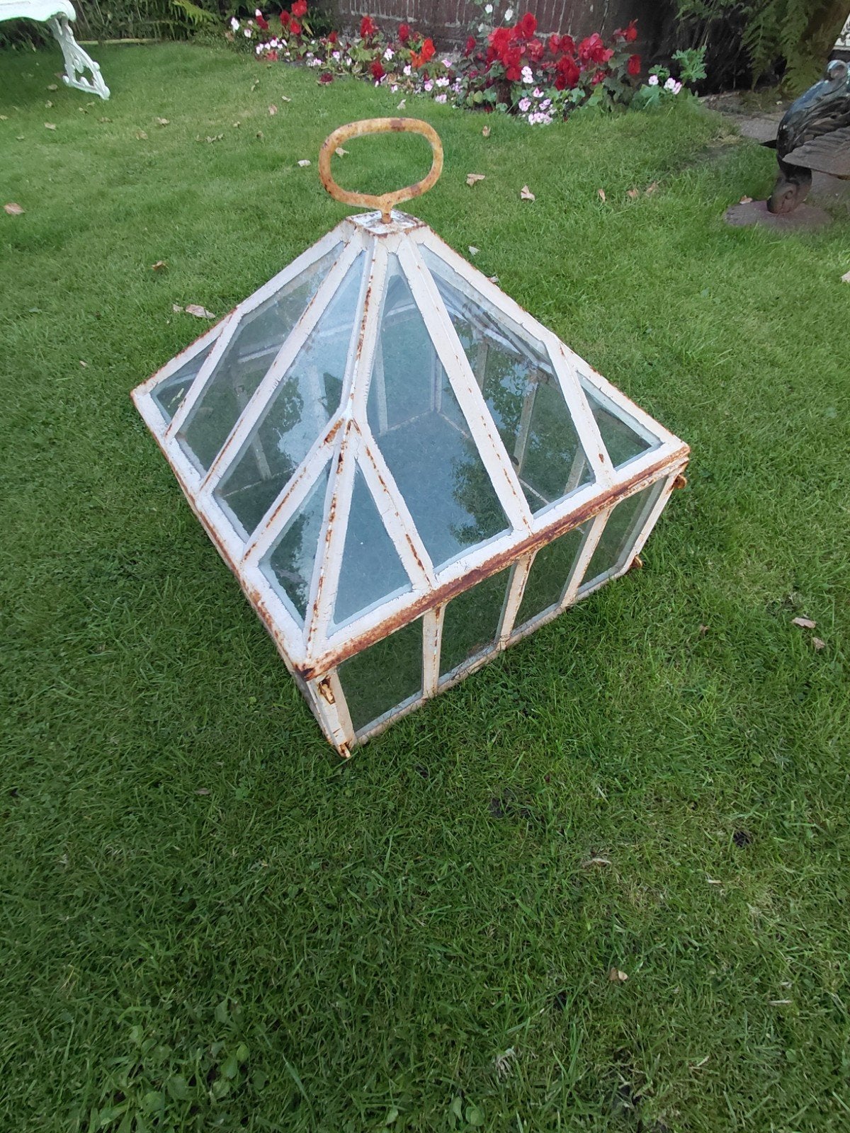 victoriaanse tuin cloche van gietijzer oude kweekkas, Ophalen, Gebruikt