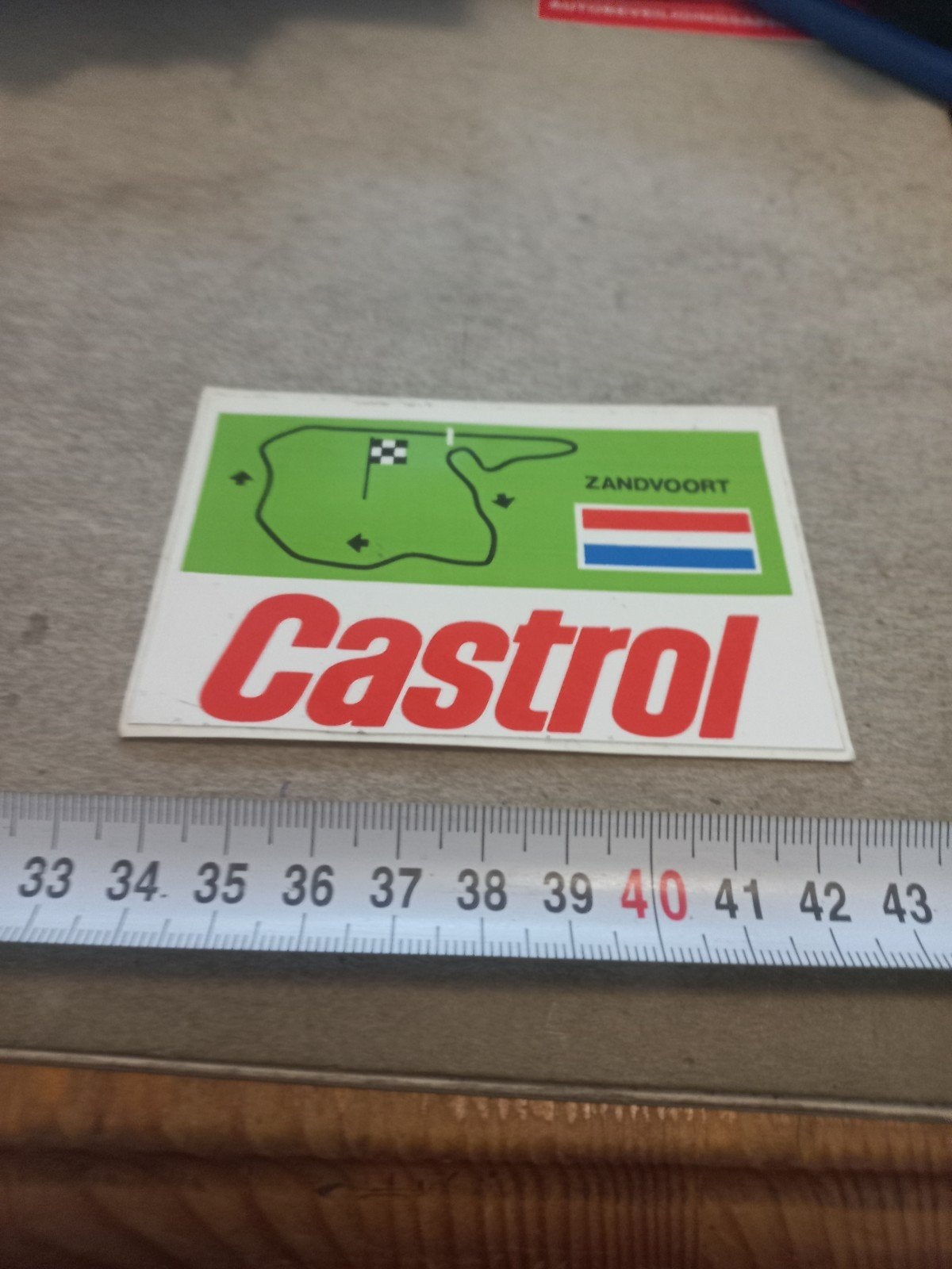 Vintage Castrol Zandvoort Sticker - Formule 1 Circuit, Ophalen of Verzenden