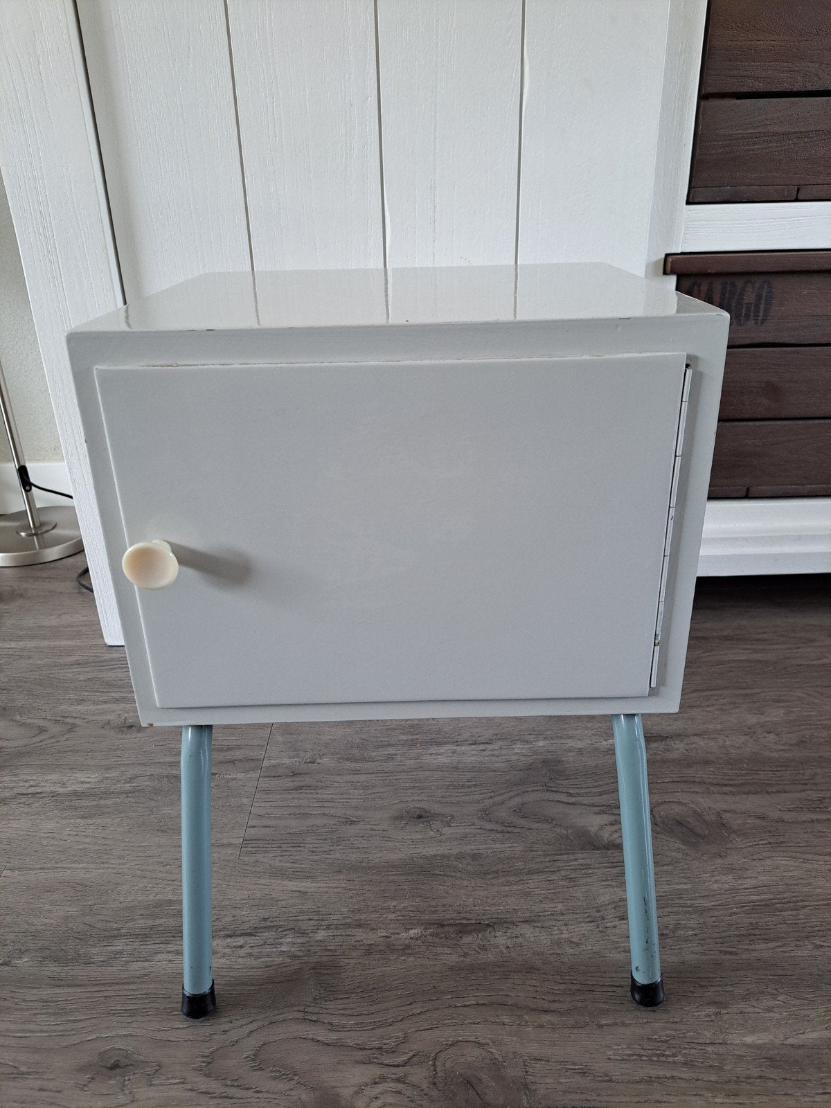 Fraai retro vintage nachtkastje | plantentafeltje | kastje, Ophalen, Overige materialen, Gebruikt, Minder dan 45 cm