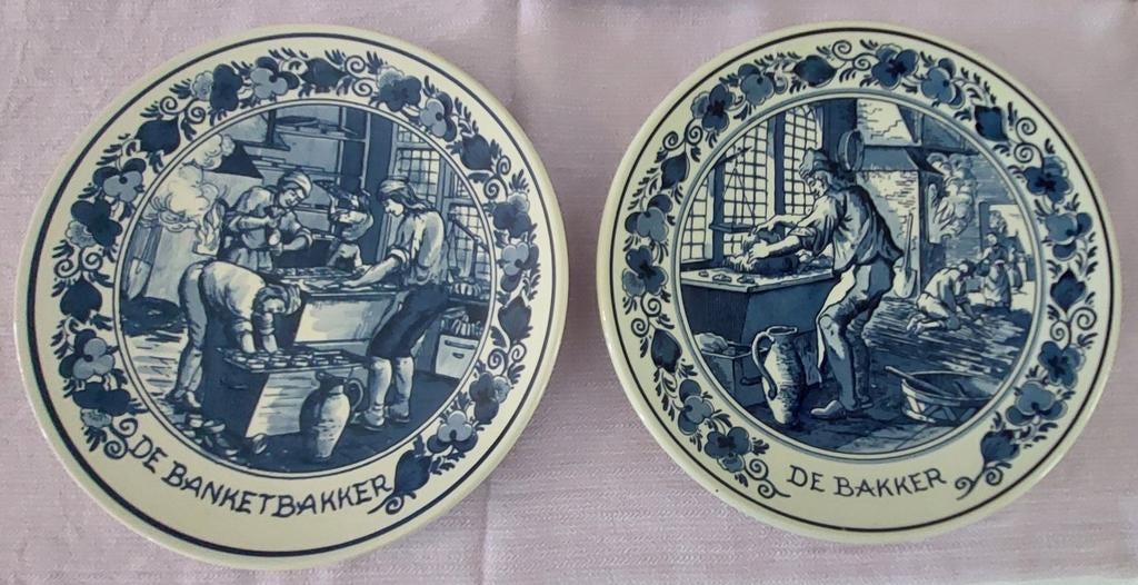 2 Delfts blauwe wandborden – Royal Goedewaagen!!, Antiek en Kunst, Ophalen of Verzenden