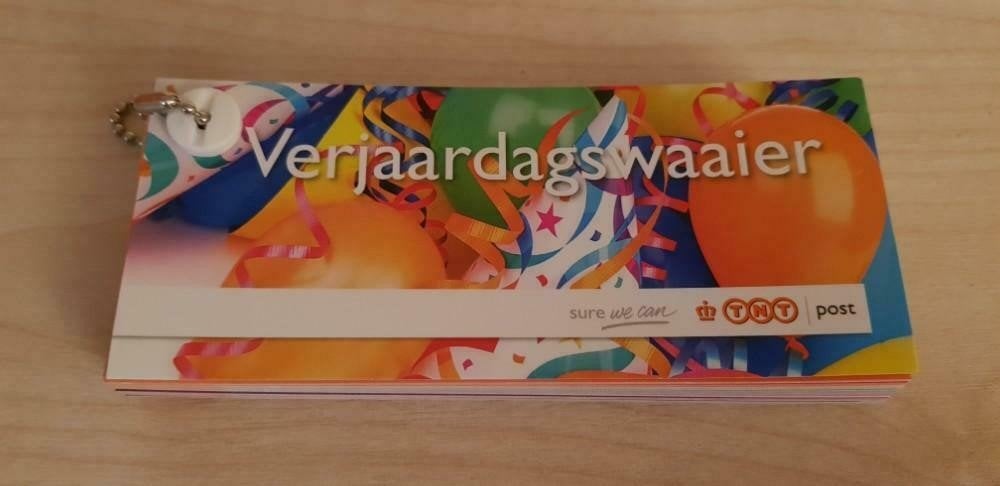 TNT Post verjaardagswaaier & adressenboek (uniek!), Ophalen of Verzenden, Nieuw