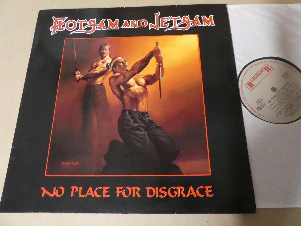 Flotsam And Jetsam – No Place For Disgrace (1988) RR, Originele persing, Verzenden, Gebruikt, 12 inch