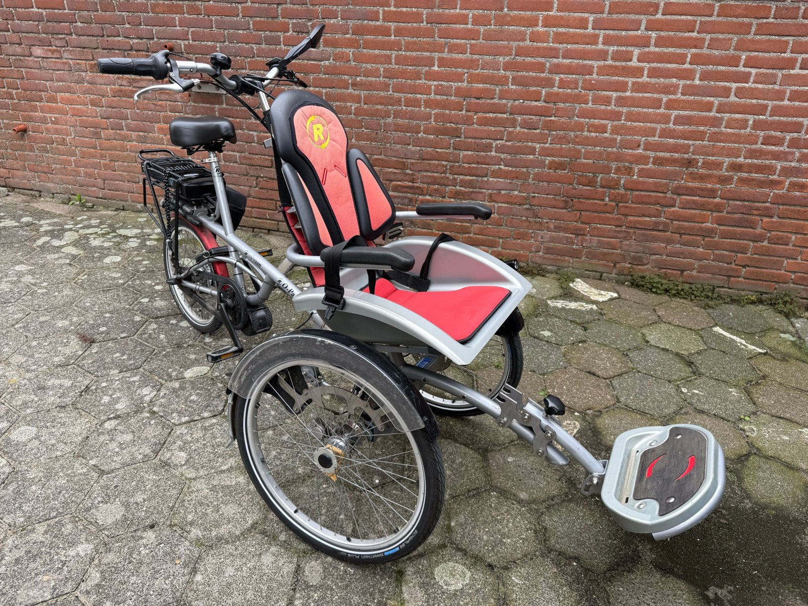 Van Raam O-Pair2 driewieler duofiets en elektrische onderste, Ophalen, Gebruikt, Schijfrem