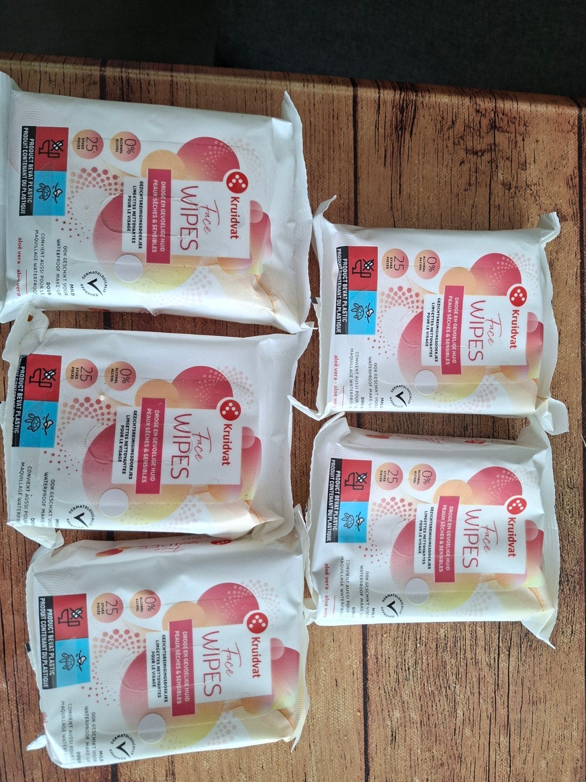 Kruidvat Face Wipes - 5 pakjes voor droge/gevoelige huid, Ophalen of Verzenden
