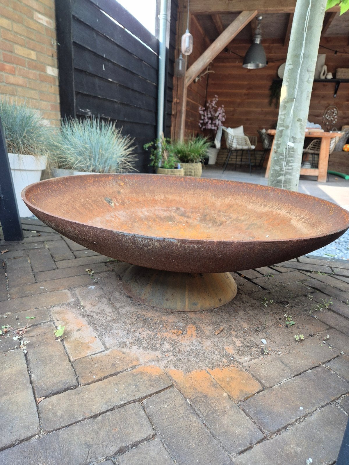 Grote corten staal vuurschaal / vuurkorf, Ophalen, Gebruikt, Vuurkorf