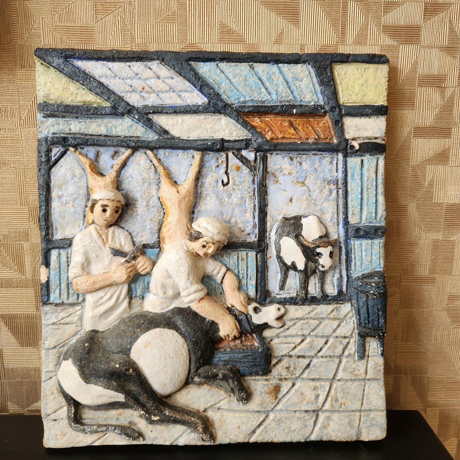 Prachtige Vintage Westraven Utrecht Ambachtstegel – Slager, Huis en Inrichting, Woonaccessoires | Wanddecoraties, Ophalen