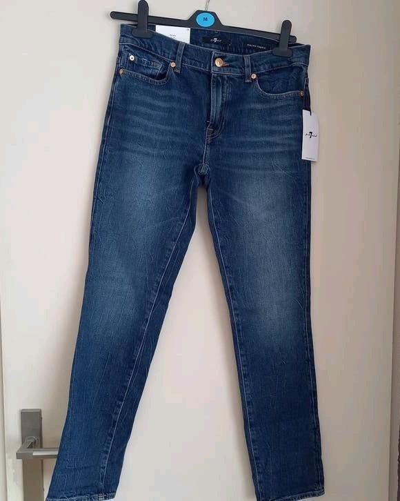 7 For all Mankind Roxanne slim mt 28 ( L +/_30), Blauw, Nieuw, Ophalen of Verzenden, W30 - W32 (confectie 38/40)